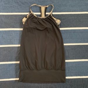 Gently used black and cream Lululemon No Limits